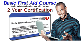 Group Discounts on Online First-Aid training class - 2 year certification. First time or renewal.